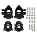 Injora ASC18-04BK Brass Front Portal Covers & Steering Knuckles Set for Redcat Ascent-18