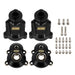 Injora ASC18-05BK Black Brass Rear Outer & Inner Portal Covers Set for Redcat Ascent-18