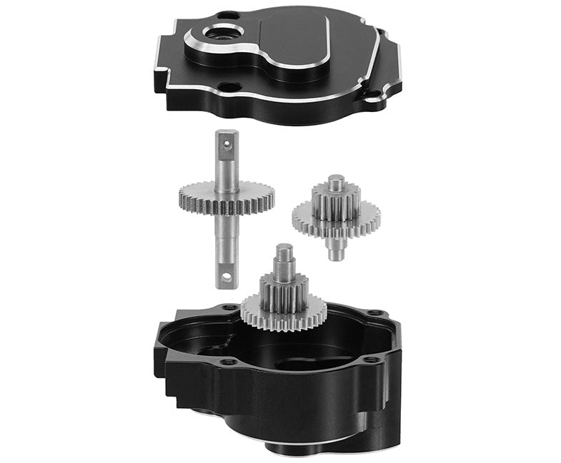 Injora ASC18-14AS CNC-Aluminum Transmission Assembly with Steel Gears for Redcat Ascent-18