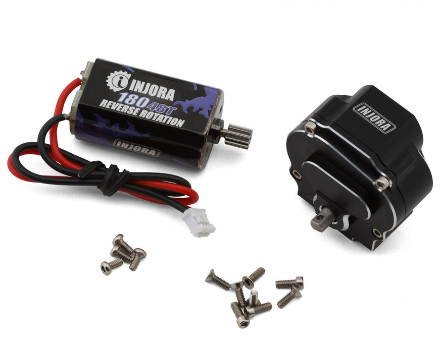 Injora ASC18-14UD-48T CNC-Aluminum Transmission Assembly (Underdrive 45.83%) for Redcat Ascent-18