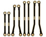 Injora ASC18-18 Black Brass High Clearance Chassis Links for 1/18 Redcat Ascent-18