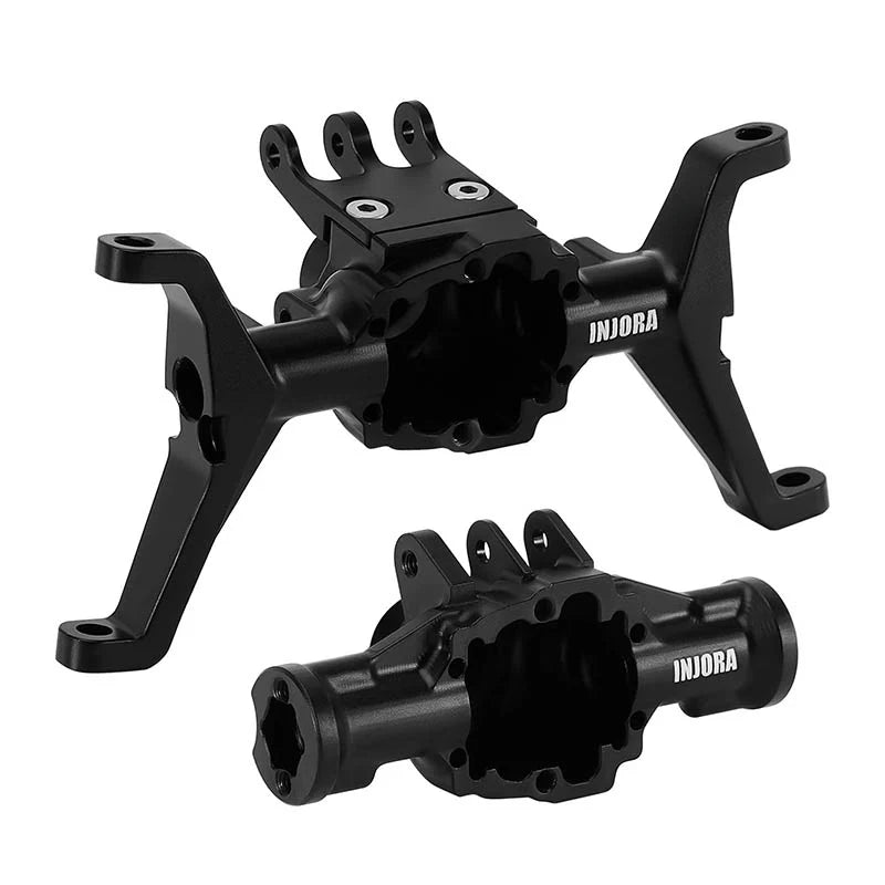 Injora ASC18-19FR Black Aluminum Front & Rear Portal Axle Housings Set for Redcat Ascent-18