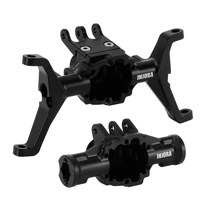 Injora ASC18-19FR Black Aluminum Front & Rear Portal Axle Housings Set for Redcat Ascent-18