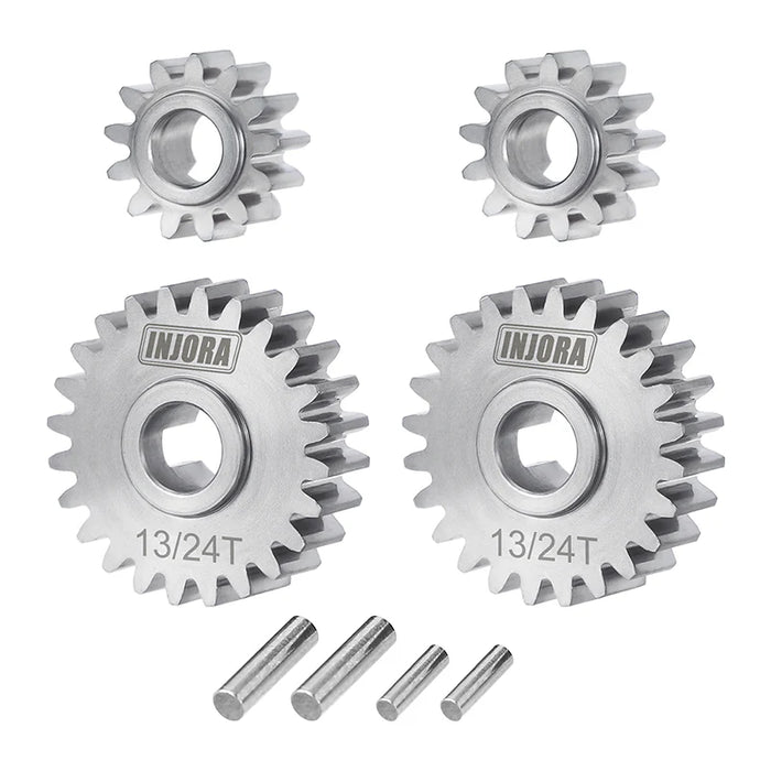 Injora ASC18-24T Stainless Steel Underdrive Rear Portal Gears Set for Redcat Ascent-18