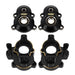 Injora ASC18-27-28 Black Brass Portal Covers & Steering Knuckles Set for Redcat Ascent-18