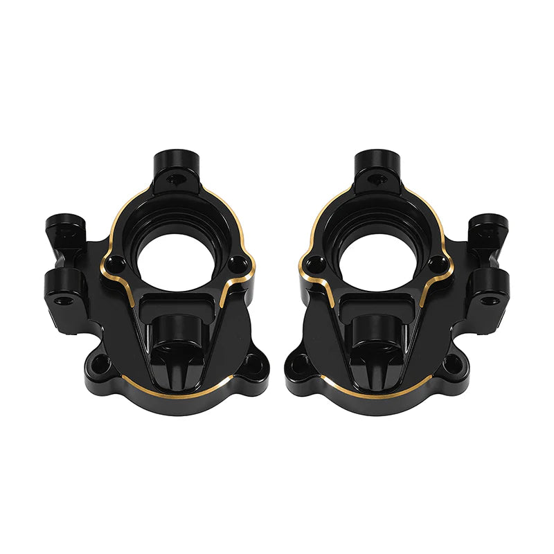Injora ASC18-27 Black 14.3g Apex Brass Steering Knuckles for Redcat Ascent-18 (2 Pack)