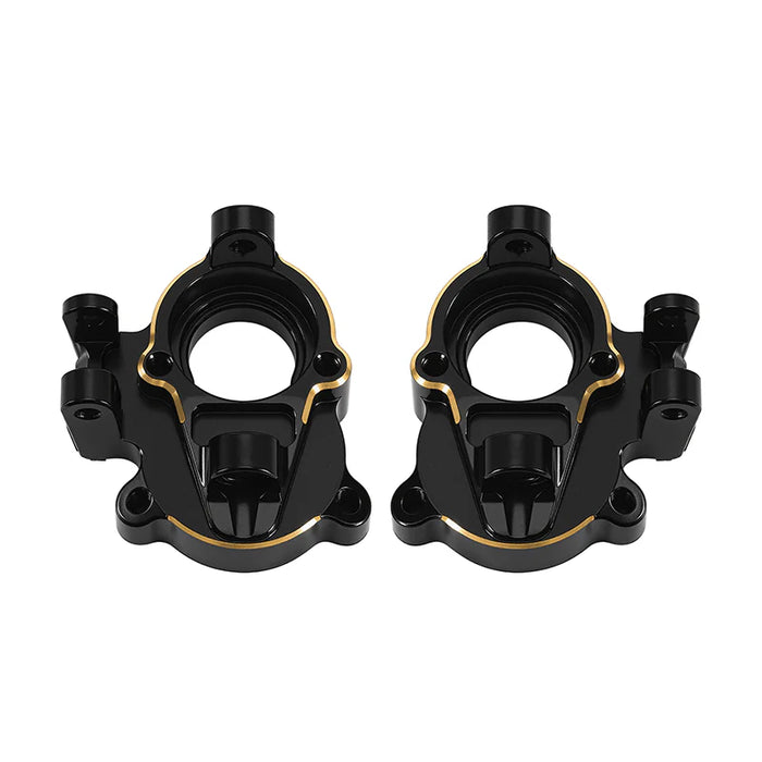 Injora ASC18-27 Black 14.3g Apex Brass Steering Knuckles for Redcat Ascent-18 (2 Pack)