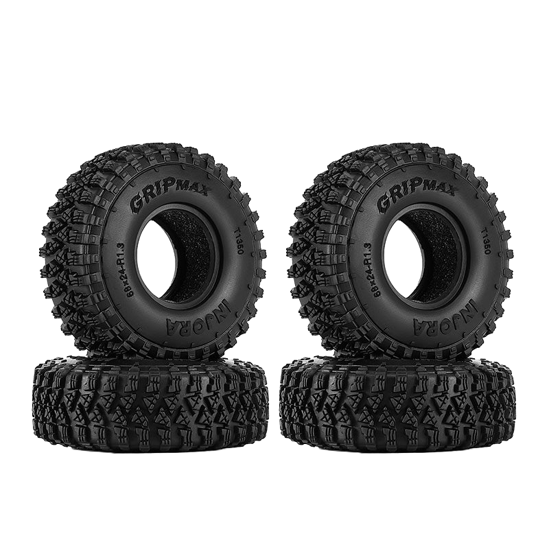 Injora AX-T1350 1.3" Gripmax Micro Rock Crawler Tires (68mm OD) (S4) (4 Pack)