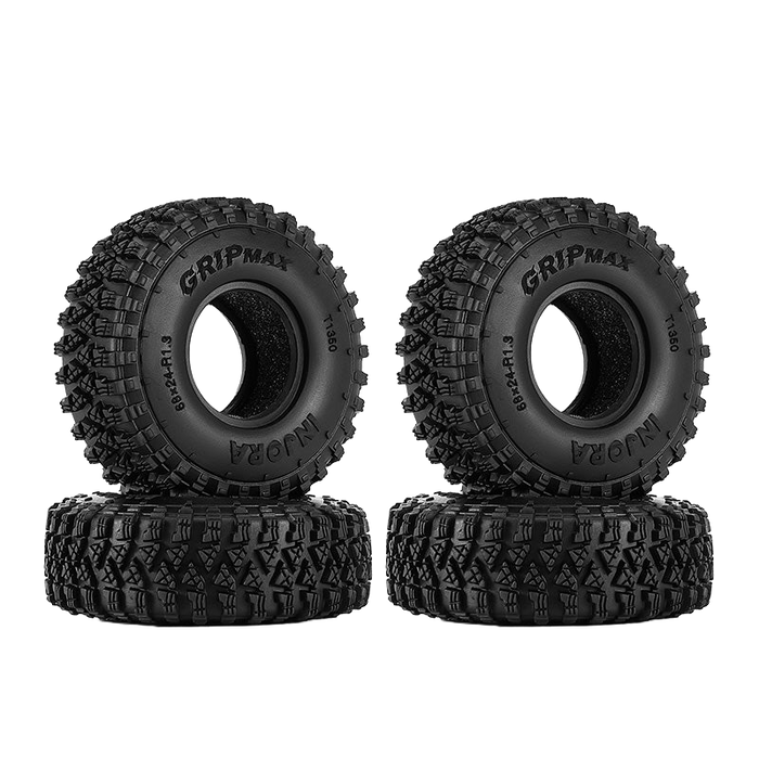 Injora AX-T1350 1.3" Gripmax Micro Rock Crawler Tires (68mm OD) (S4) (4 Pack)