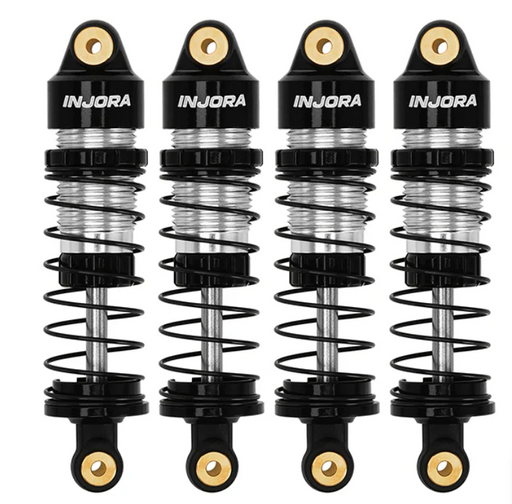 Injora Black Aluminum 35mm Threaded Oil Shocks Redcat Ascent-32 4 Pack
