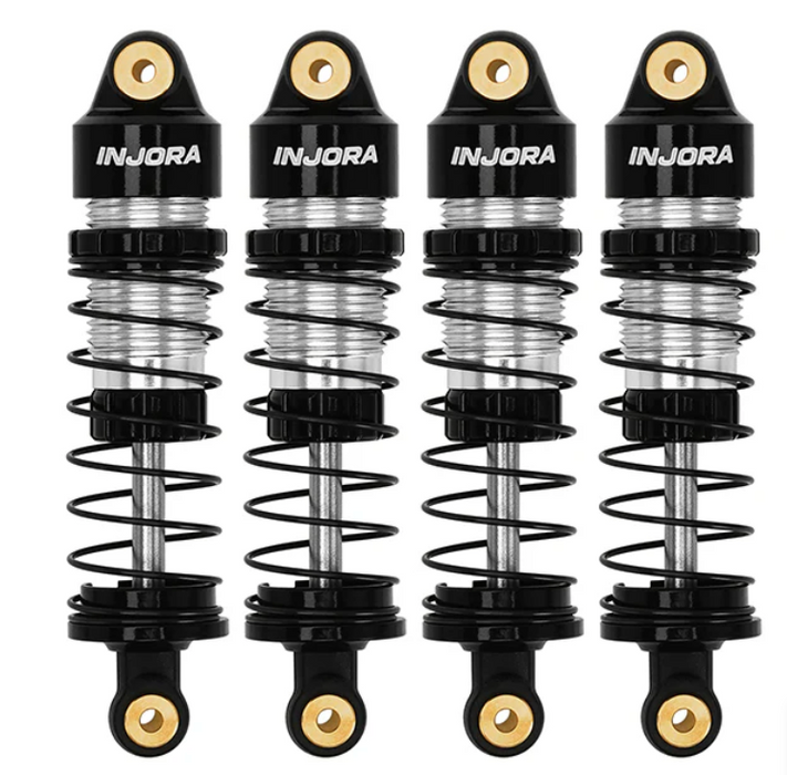 Injora Black Aluminum 35mm Threaded Oil Shocks Redcat Ascent-32 4 Pack