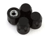 Injora CRAW18243_BLACK Black 4mm Aluminum Wheel Cap Lock Nuts (4 Pack)