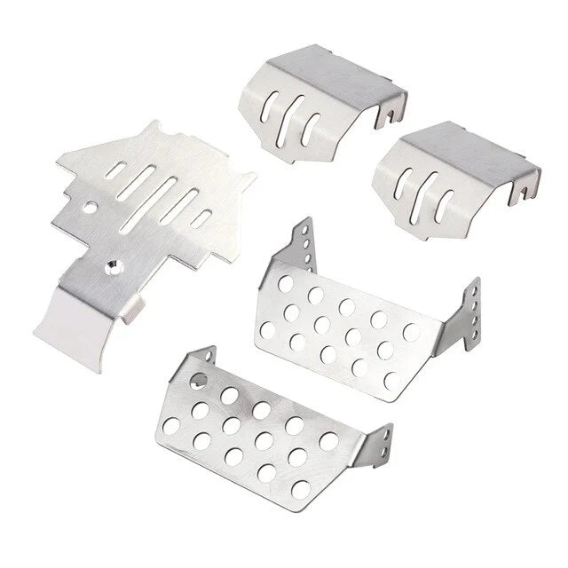 Injora CRAW18332_ALL Stainless Steel Skid Plate & Axles Armor for Traxxas® TRX-4™