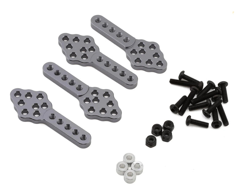 Injora CRAW2017329 CNC Aluminum Adjustable 1/10 Rock Crawler Shock Mount Plates