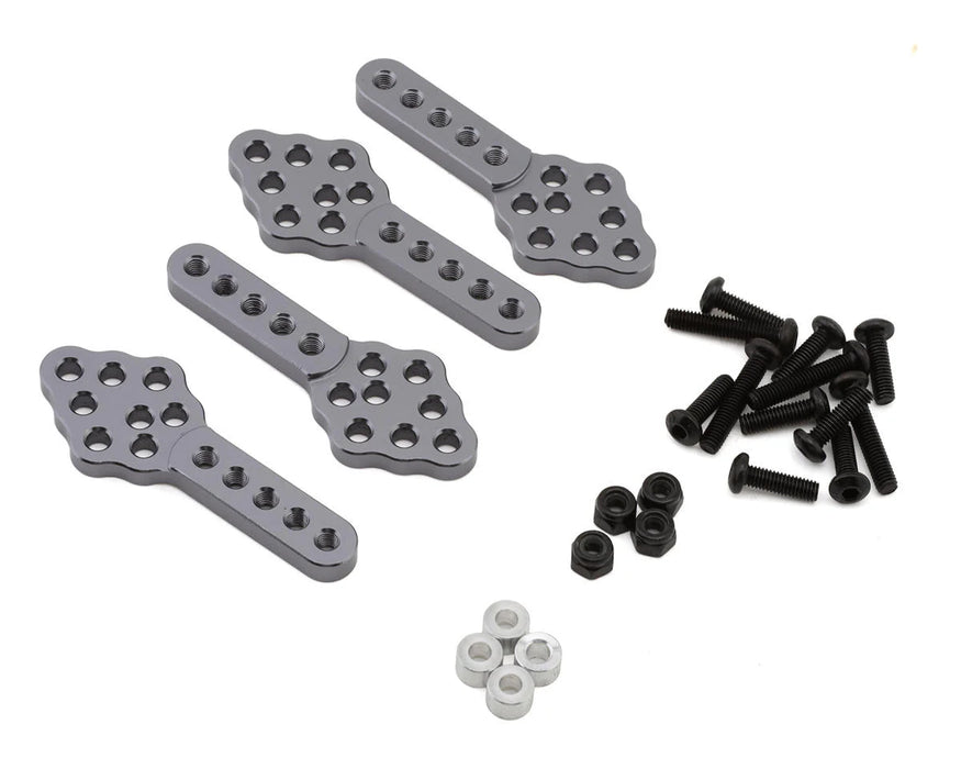 Injora CRAW2017329 CNC Aluminum Adjustable 1/10 Rock Crawler Shock Mount Plates