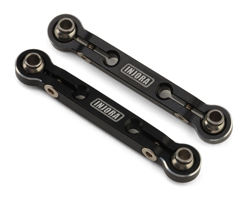 Injora GROM-04BK Arrma Mojave Grom/Losi Nascar Black Aluminum Steering Links (2 Pack)