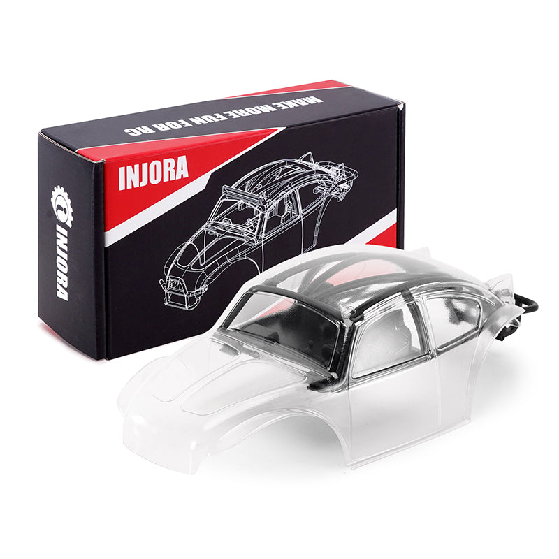Injora INJBUG24-CL 1/24 Clear Bug Body with Interior fits SCX24 with Light Bar