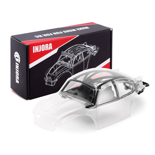Injora INJBUG24-CL 1/24 Clear Bug Body with Interior fits SCX24 with Light Bar