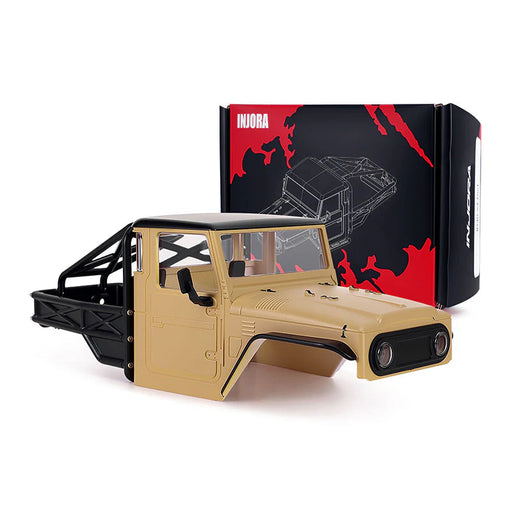 Injora IR40-24YE Tan SCX24 IR40-24 Half Truck Pre-Painted Body Set for 133mm Wheelbase