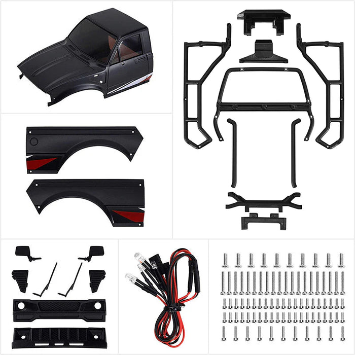 Injora IR60-BK IR60 Pickup 1/18 Pre-Painted Hard Body Set for Traxxas® TRX-4M®
