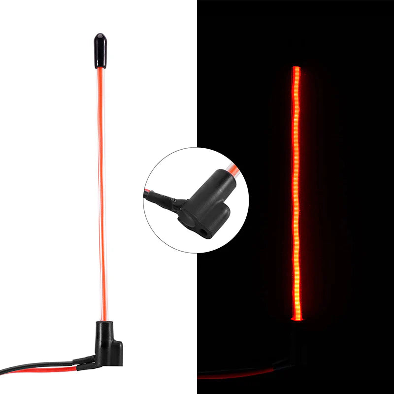 Injora L43-RD Micro Crawler Red LED Whip Light (Bottom Fixed)