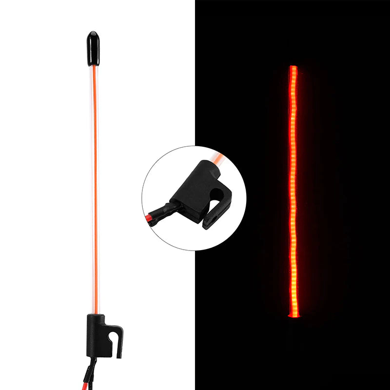 Injora L44-RD Micro Crawler Red LED Whip Light (Side Fixed)