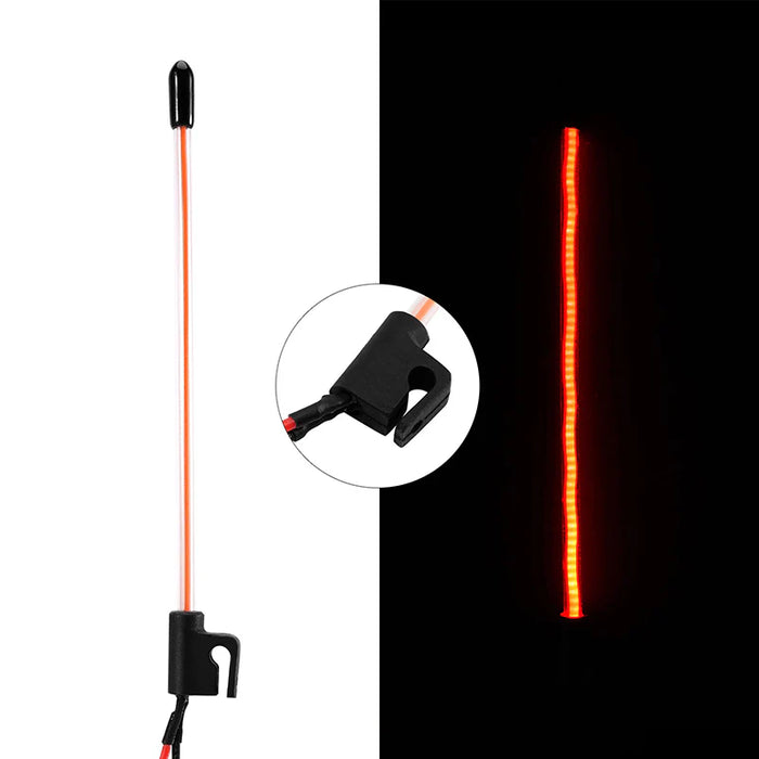 Injora L44-RD Micro Crawler Red LED Whip Light (Side Fixed)