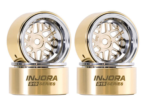 Injora MW7006-19 Injora 0.7" D19 ModuWheel Brass & Aluminum Micro Crawler Beadlock Wheels