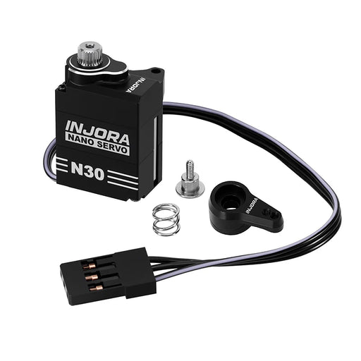 Injora S-N30 SCX30 N30 Nano High Torque Metal Gear Aluminum Servo with Servo Saver