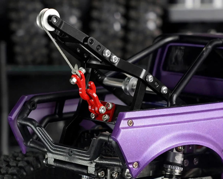 Injora S2065-360-194BK Axial SCX24 1/24 Tow Truck Crane Kit & INJS2065-360 Winch Servo