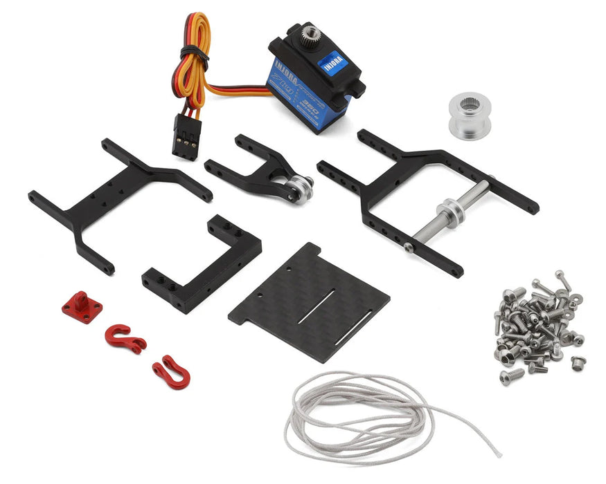 Injora S2065-360-194BK Axial SCX24 1/24 Tow Truck Crane Kit & INJS2065-360 Winch Servo
