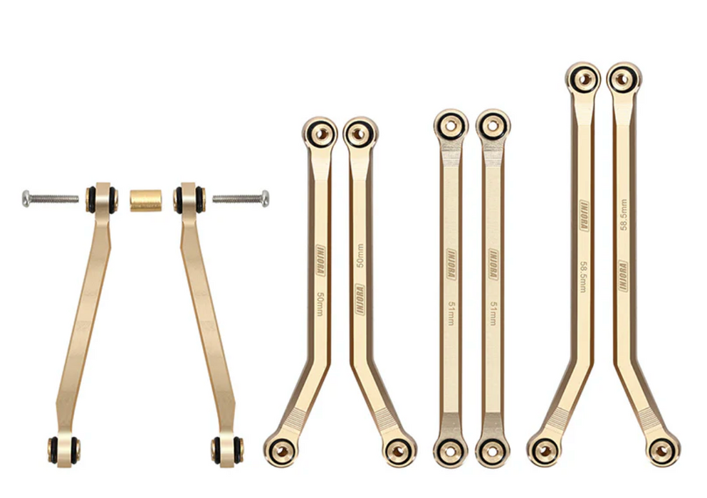 Injora SCX24-126 Axial SCX24 Gold 37g Brass High Clearance Suspension Links Set