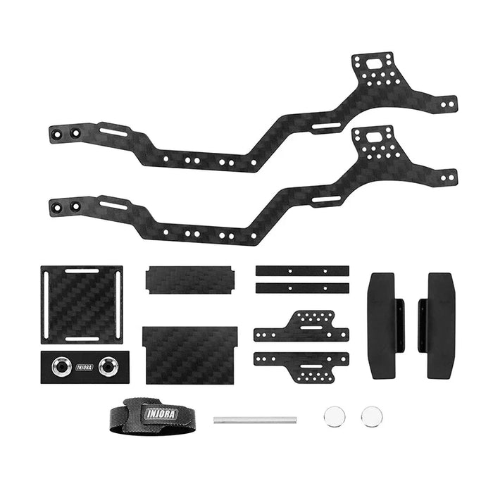 Injora SCX24-182 Carbon Fiber Universal LCG Chassis Frame Kit for Axial SCX24