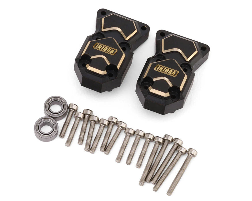 Injora SCX24-93BK Axial SCX24 Black 10g Brass Differential Covers (2 Pack)