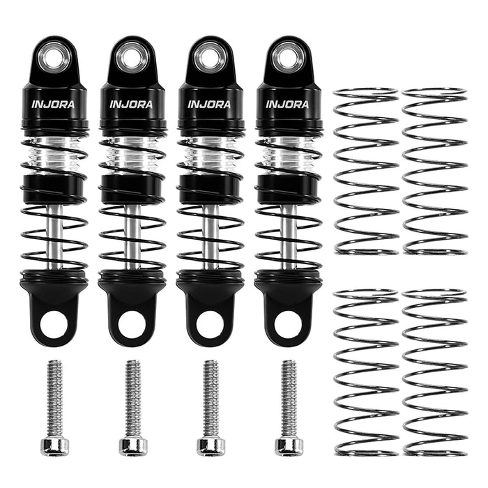 Injora SCX30-07BS 22.5mm Pre-Assembled Aluminum Shock Set for Axial SCX30 (4 Pack)