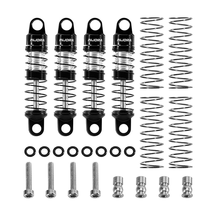 Injora SCX30-08BS 26mm Pre-Assembled Aluminum Shock Set for Axial SCX30 (4 Pack)