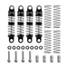 Injora SCX30-08BS 26mm Pre-Assembled Aluminum Shock Set for Axial SCX30 (4 Pack)