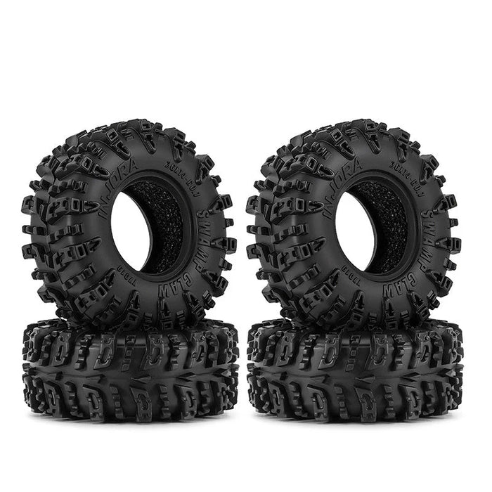 Injora T7019 0.7" Swamp Claw Micro Rock Crawler Tires (36mm OD) (S5) for Axial SCX30 (4 Pack)