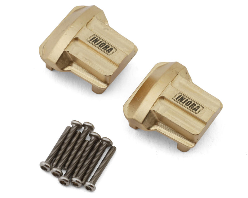 Injora TRX4M-01 Gold 11g Brass Differential Covers for Traxxas® TRX-4M® (2 Pack)