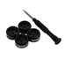 Injora W7002BK-18 Axial SCX30 0.7" 5-Spoke Aluminum Micro Rock Crawler Beadlock Wheels (3.4g ea - 4 Pack)