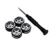 Injora W7002TI-18 Axial SCX30 0.7" 5-Spoke Aluminum Micro Rock Crawler Beadlock Wheels (3.4g ea - 4 Pack)