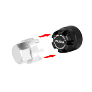 Injora WH-28BK Black 2.5mm Aluminum Wheel Cap Lock Nuts (4 Pack)