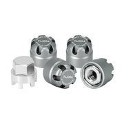 Injora WH-28GL Grey 2.5mm Aluminum Wheel Cap Lock Nuts (4 Pack)