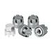 Injora WH-28GL Grey 2.5mm Aluminum Wheel Cap Lock Nuts (4 Pack)