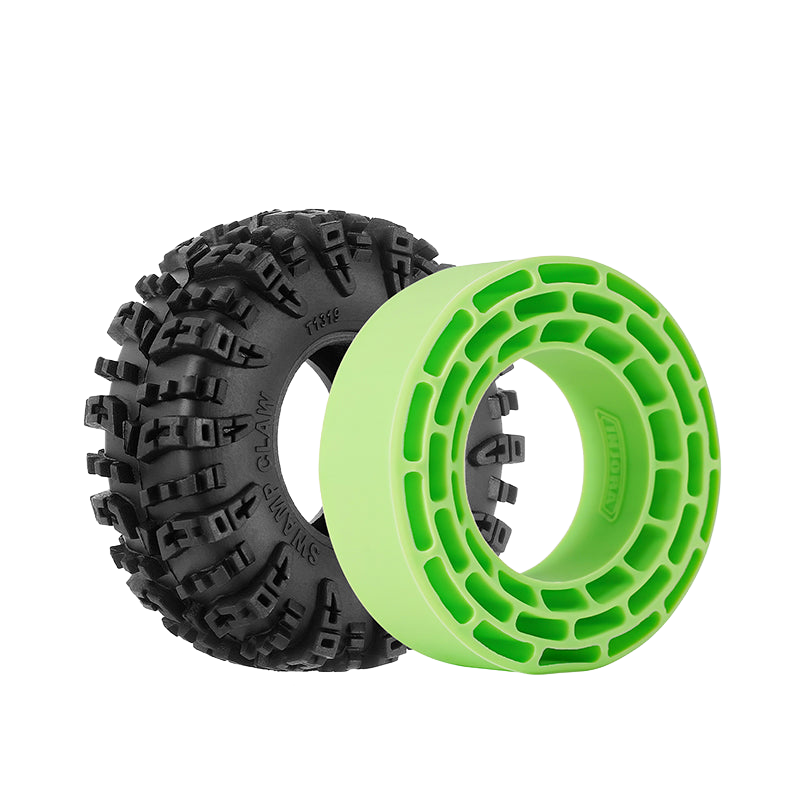 Injora YQT-1319-1370GN 1.3" Swamp Claw M/T Micro Rock Crawler Tires Combo (70mm OD) (S5) (4 Pack)