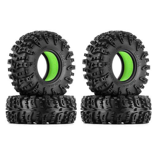 Injora YQT-1319-1370GN 1.3" Swamp Claw M/T Micro Rock Crawler Tires Combo (70mm OD) (S5) (4 Pack)