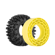 Injora YQT-1319-1370YE 1.3" Swamp Claw M/T Micro Rock Crawler Tires Combo (70mm OD) (S5) (4 Pack)