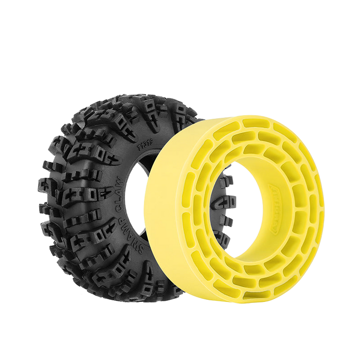 Injora YQT-1319-1370YE 1.3" Swamp Claw M/T Micro Rock Crawler Tires Combo (70mm OD) (S5) (4 Pack)