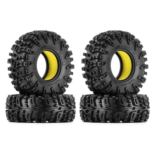 Injora YQT-1319-1370YE 1.3" Swamp Claw M/T Micro Rock Crawler Tires Combo (70mm OD) (S5) (4 Pack)