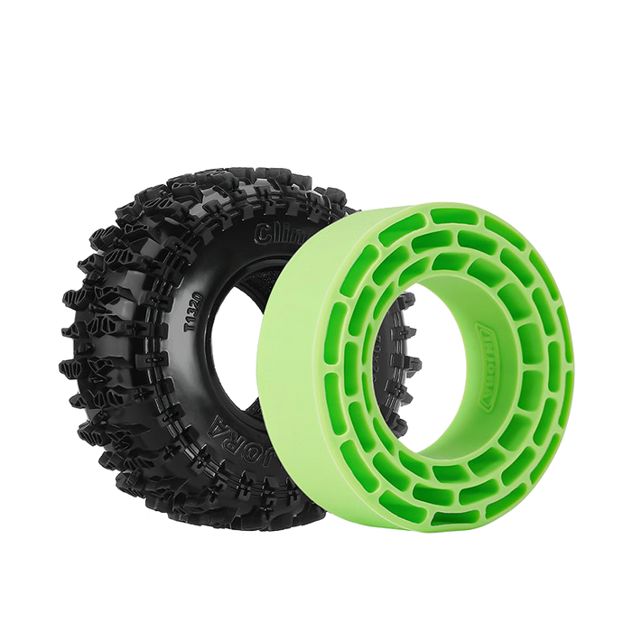 Injora YQT-1320-1370GN 1.3" Cling On Micro Rock Crawler Tires Combo (70mm OD) (S5) (4 Pack)